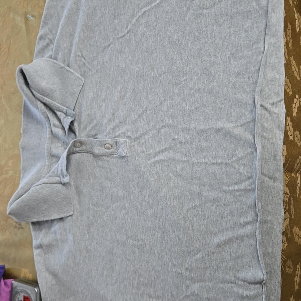 Aerie Offline Gray Polo Shirt P2p 24 L 15 Crop Super Cute!